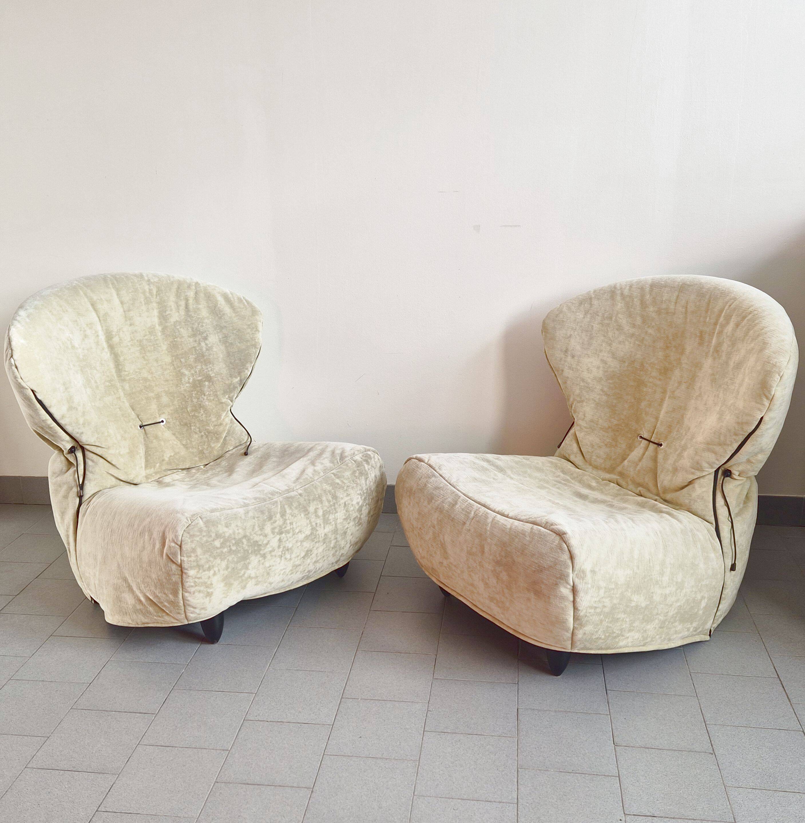 Pair of vintage armchairs by Annie Hieronimus for Cinna 1990