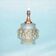 Vintage Scandinavian glass pendant, bubble glass pendant.