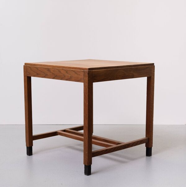 Table à écrire en chêne de l'école d'Amsterdam Art déco néerlandaise années 1930