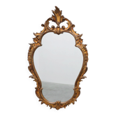 Florentine Style Giltwood Mirror with Acanthus Crest, Italy, 20th Century