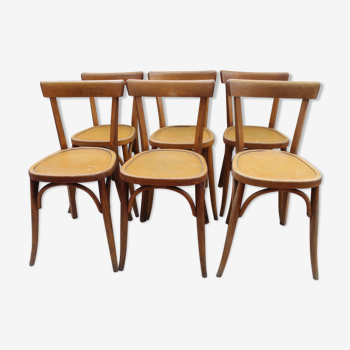 Série de 6 chaises bistrot Mahieu
