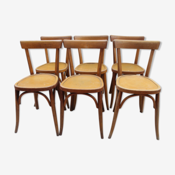 Series of 6 chairs bistro Mahieu