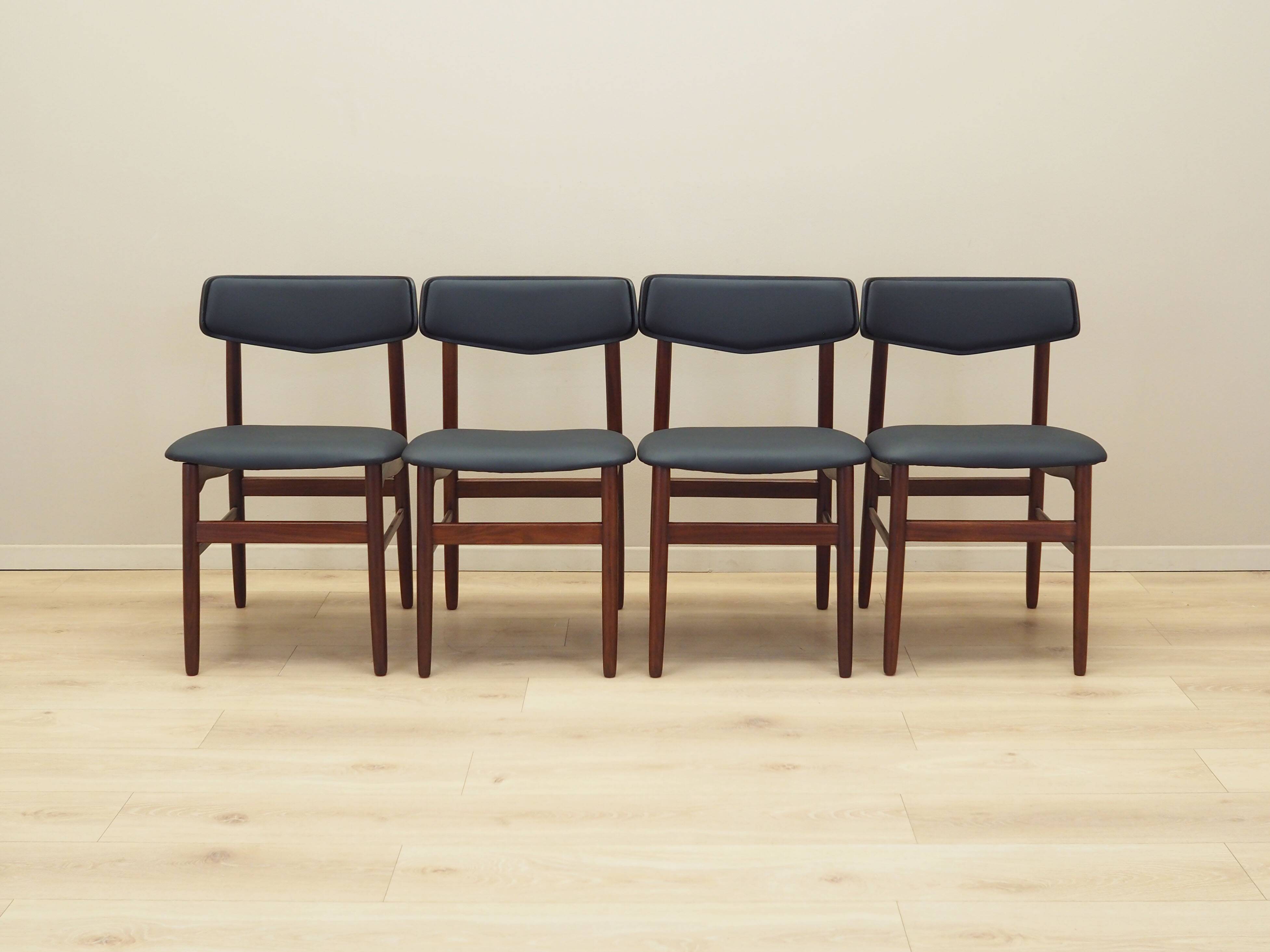 Set of four teak chairs, Danish design, 1960s, production: Denmark