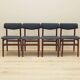 Set of four teak chairs, Danish design, 1960s, production: Denmark