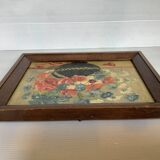 Tableau bouquet de fleurs huile sur panneau