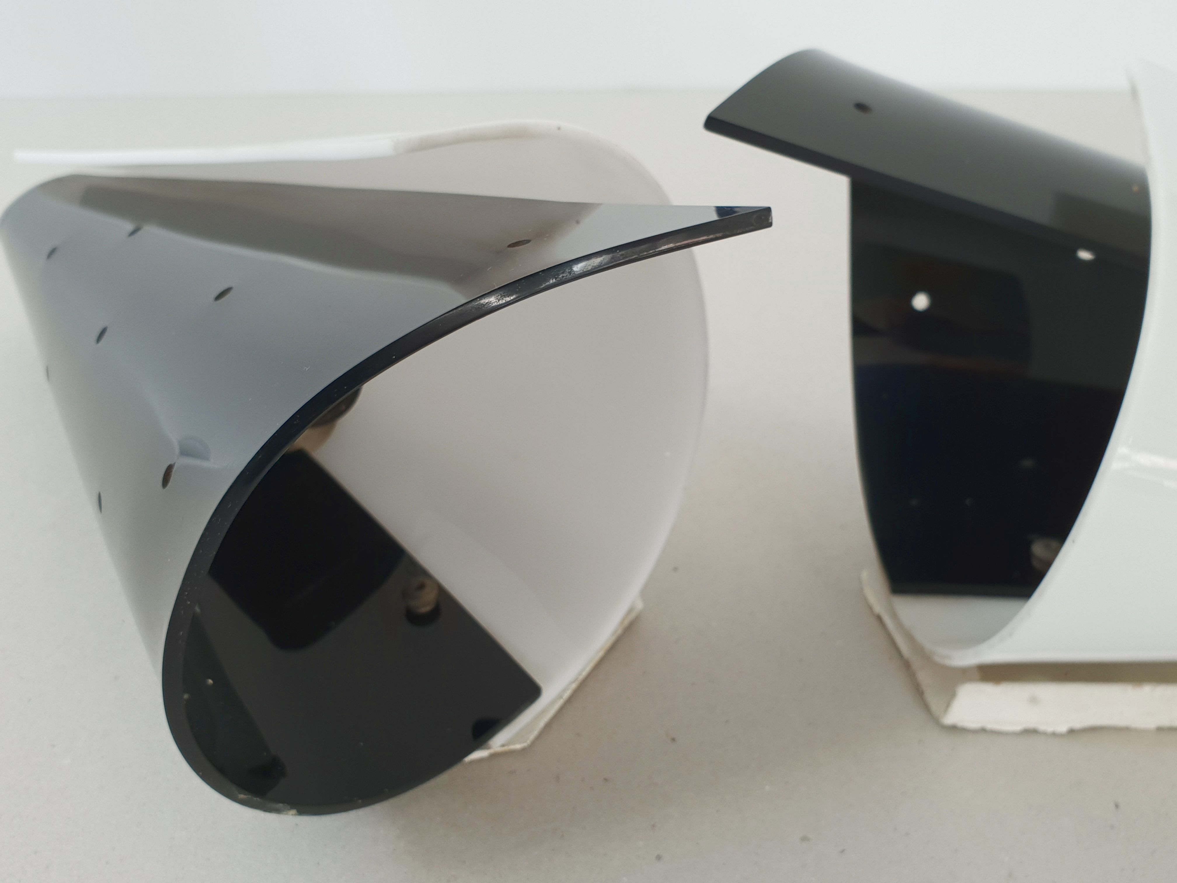 Pair of 1950 plexiglas appliques