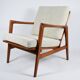 Original armchair fully restored, Scandinavian icon of 60s