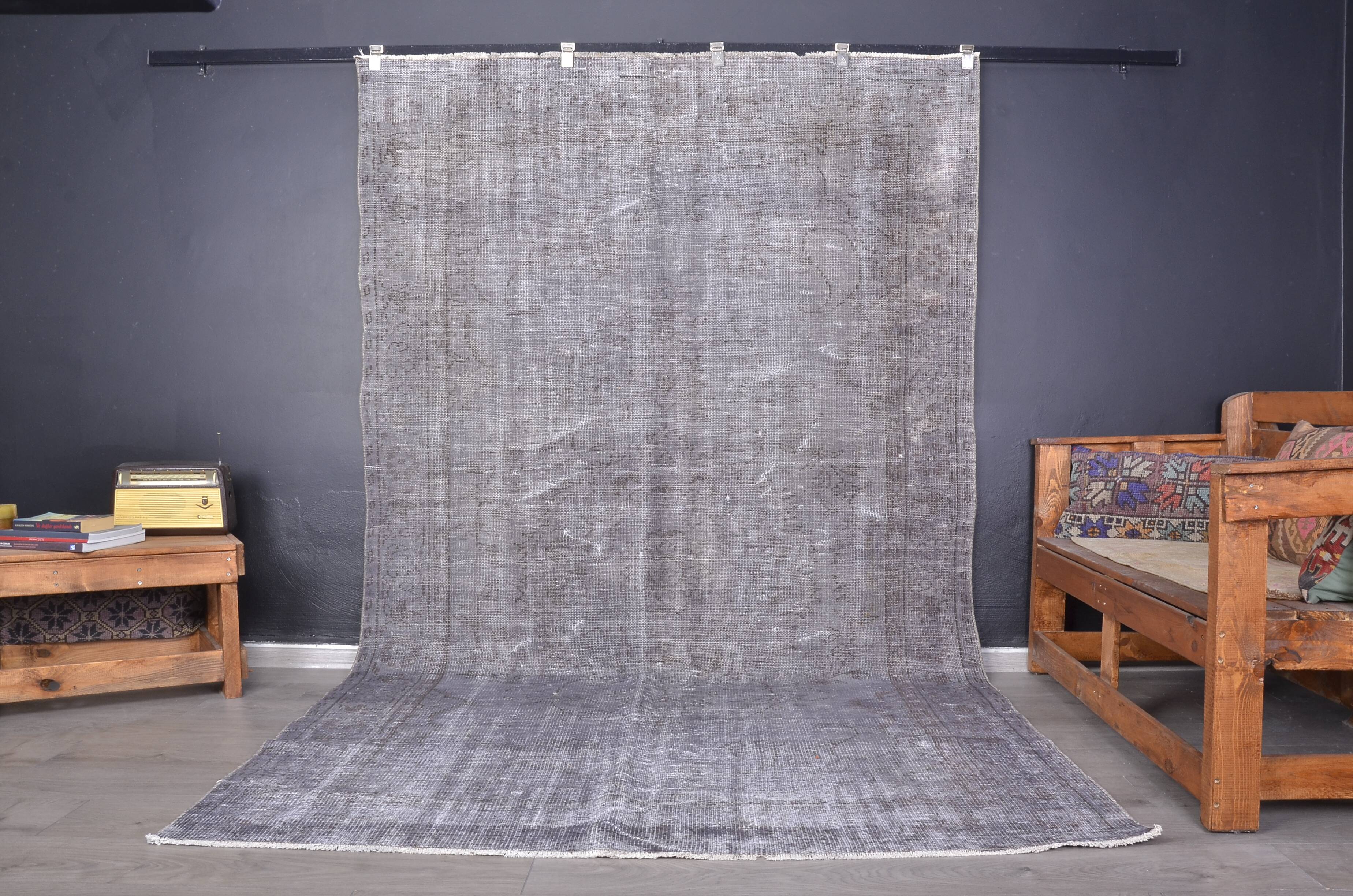 Grey Oushak  Floral Rug sku1918