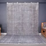 Grey Oushak  Floral Rug sku1918