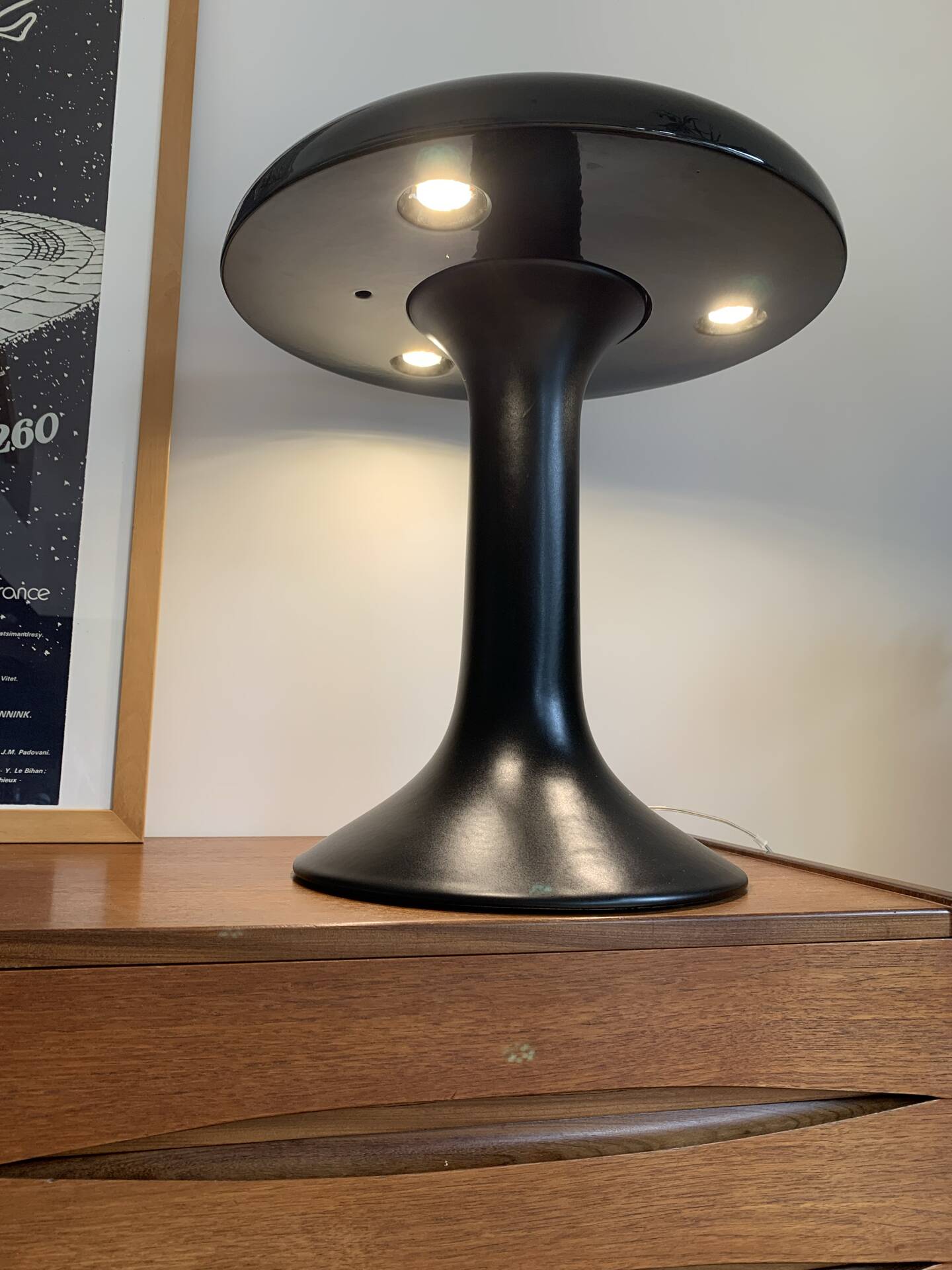 Large "Mushroom" Lamp FdC – Faïencerie de Charolles – 100% Ceramic