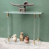 Console, altuglass, 1970s, in the style of Charles Hollis Jones.