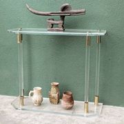 Console, altuglass, années 1970, dans le goût de Charles Hollis Jones