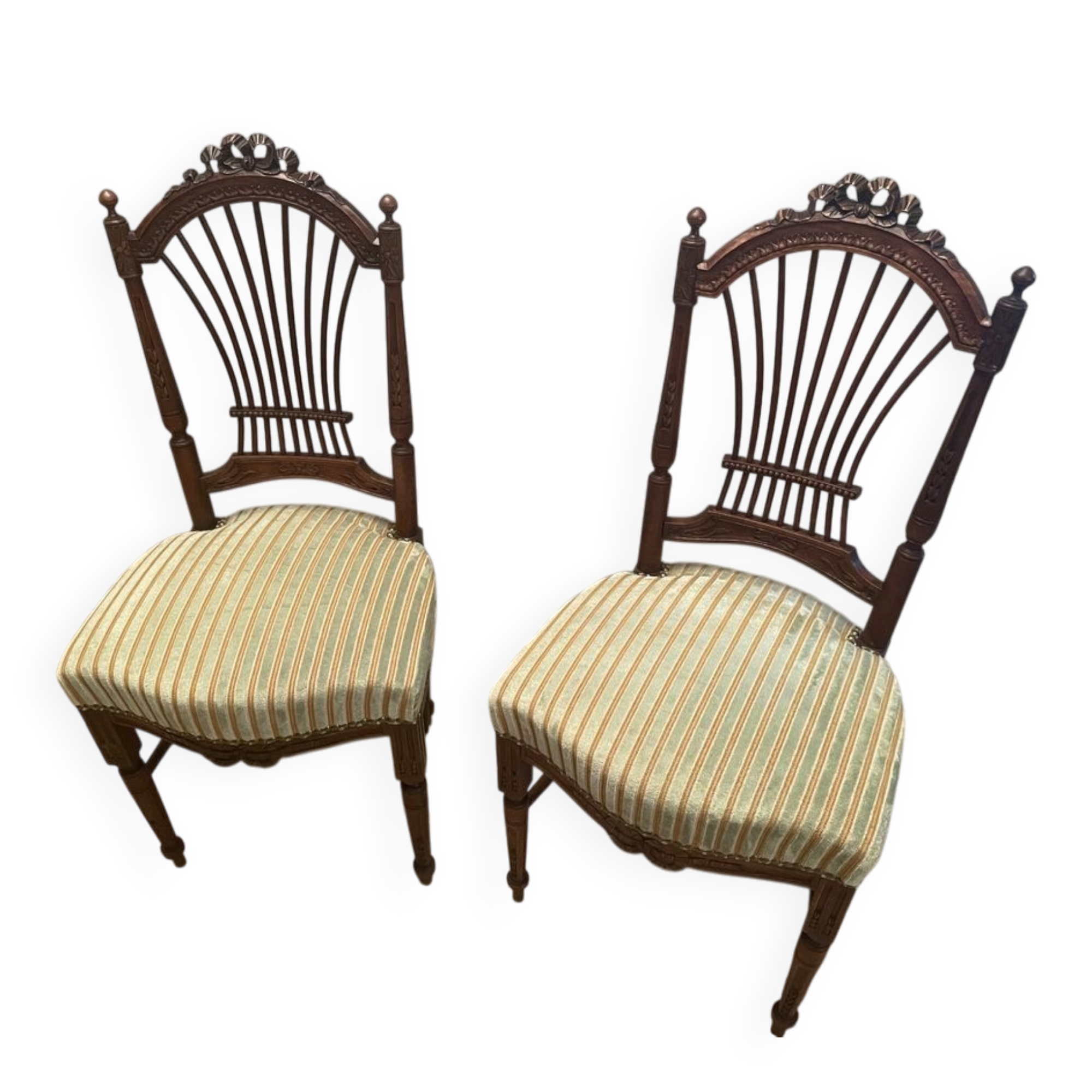2 chaises style louis xvi - renovation complete