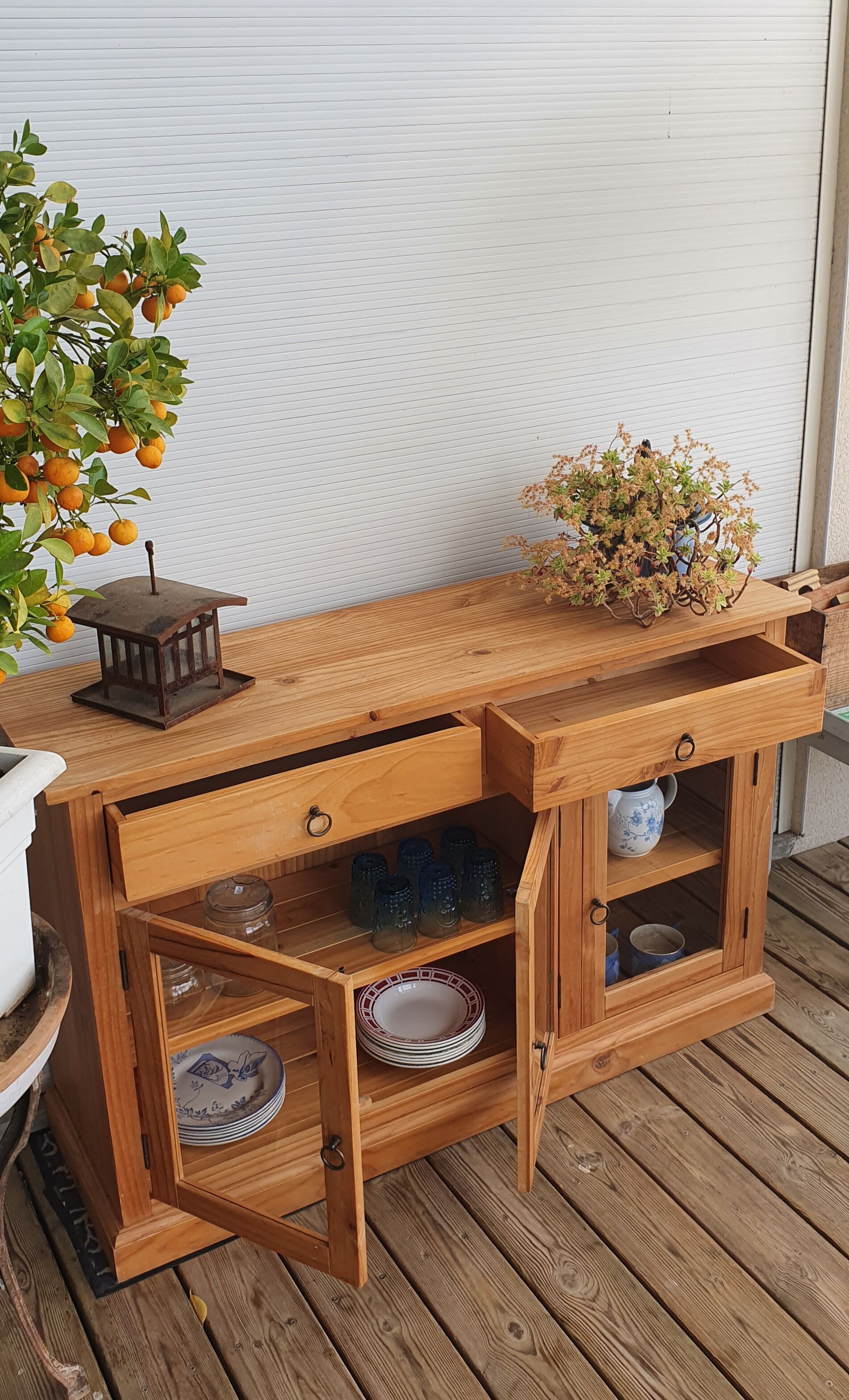 Low glazed sideboard
