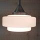 Suspension style Bauhaus globe opaline XL - années 30/40
