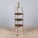 Small vintage shelf in brass and wood, design, Italy, 1950s