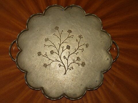 Brass decoration flower tray