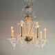 Colorless murano glass chandelier 8 arms of light circa 1890