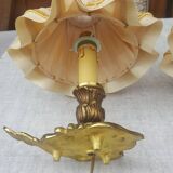 Pair of bronze bedside lamps