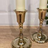 3 brass candle holders