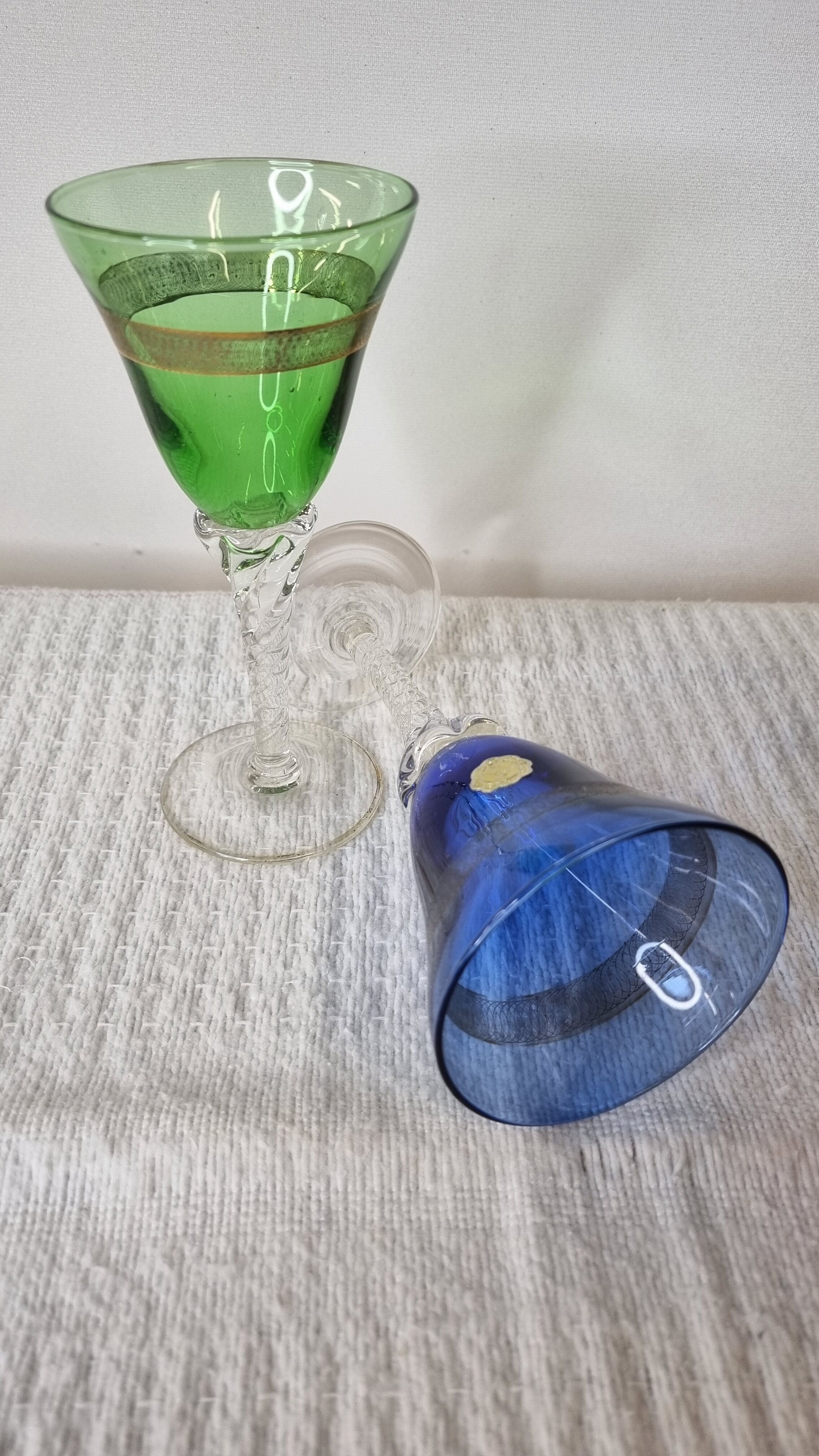 6 Murano wine glasses