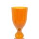 Angel vase, modernism, orange glass, designed by S. Sadowski, Poland, 1970s
