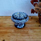 Vintage flamed stoneware flower pick