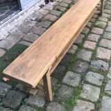 Striped oak bench