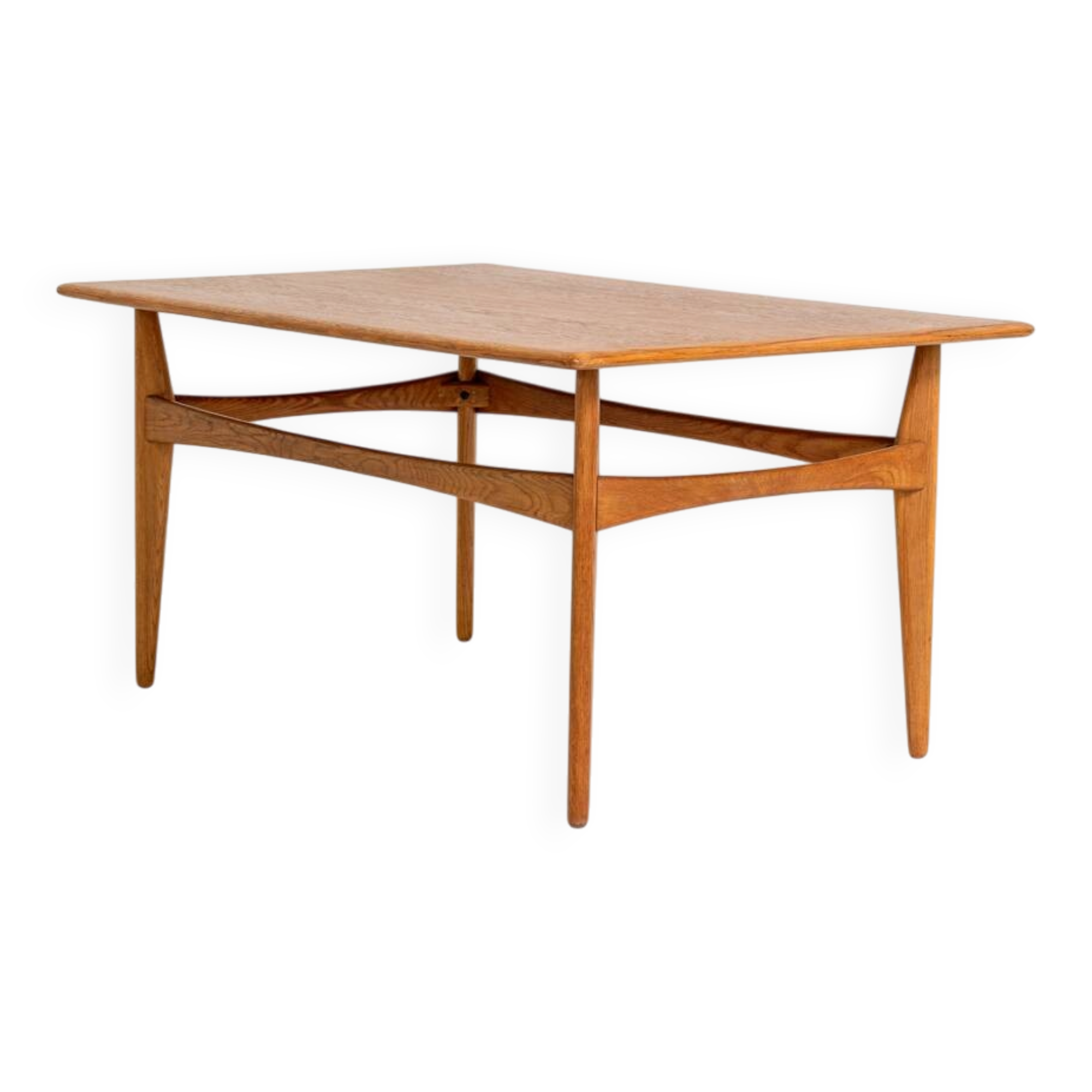 Table d'appoint en chêne par Karl-Erik Ekselius pour JOC, Suède, années 1950.