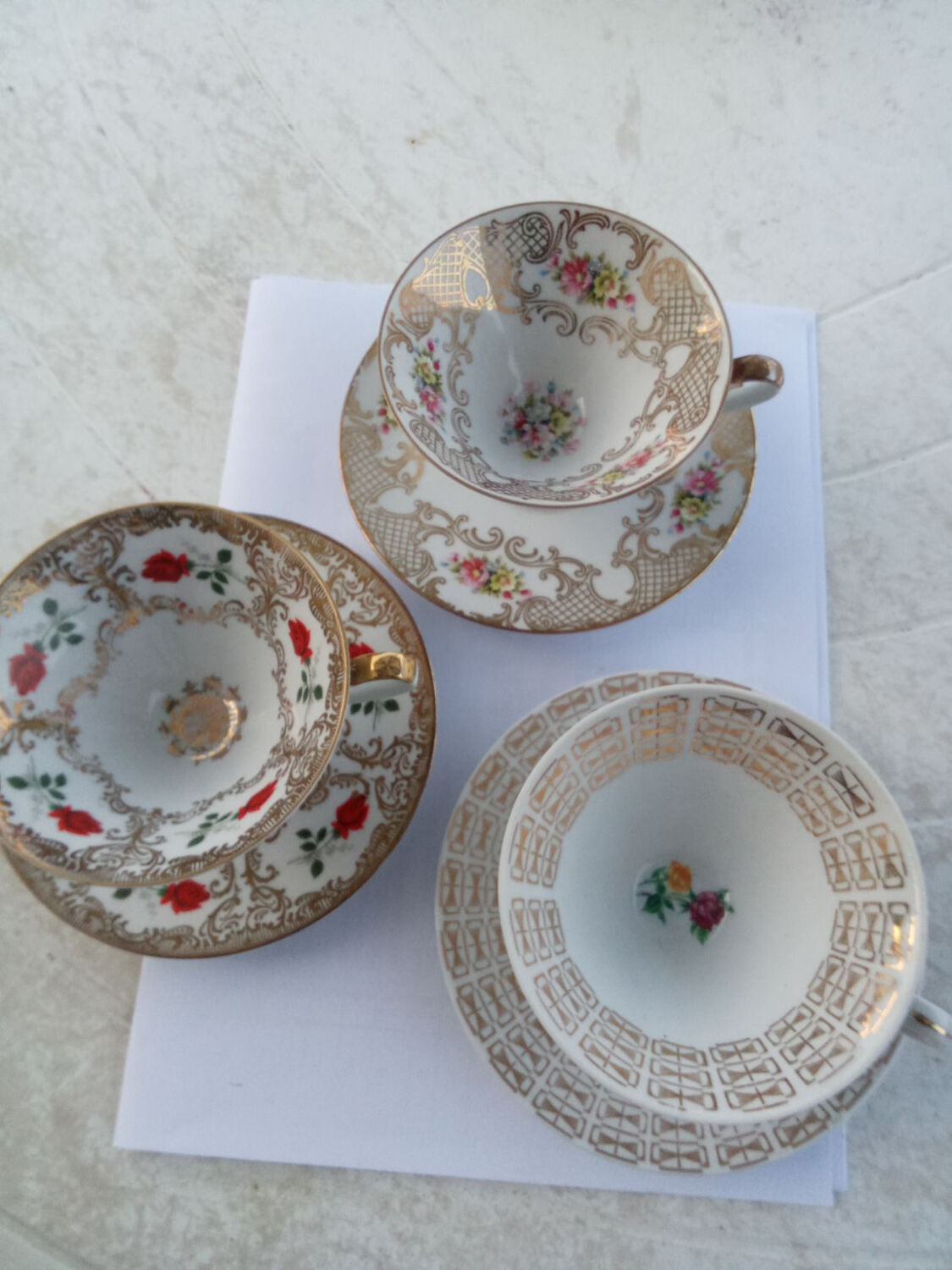 3 cups and saucers Bareuther