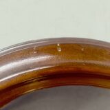 Old large oval wooden wall mirror