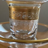 Set of two Saint Louis Thistle crystal candle holders
