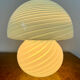 Ancienne Lampe champignon vintage en verre tourbillon Vetri Murano années 60