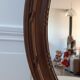 Miroir en bois oval années 30