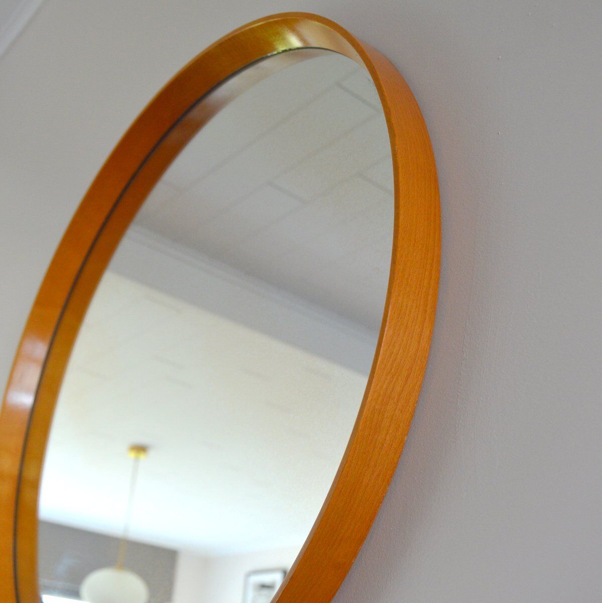 Scandinavian round mirror 1970s - 71cm