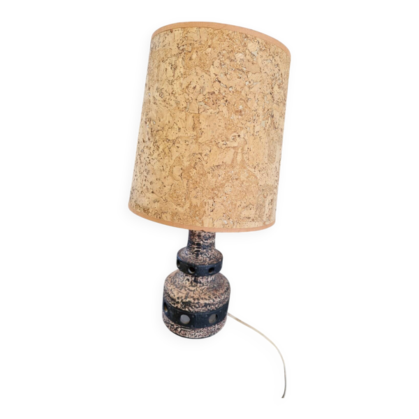 Lampe en céramique ajourée à double éclairage