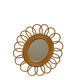 Rattan flower mirror