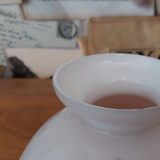 French vintage pink glass rose bud lantern style replacement shade