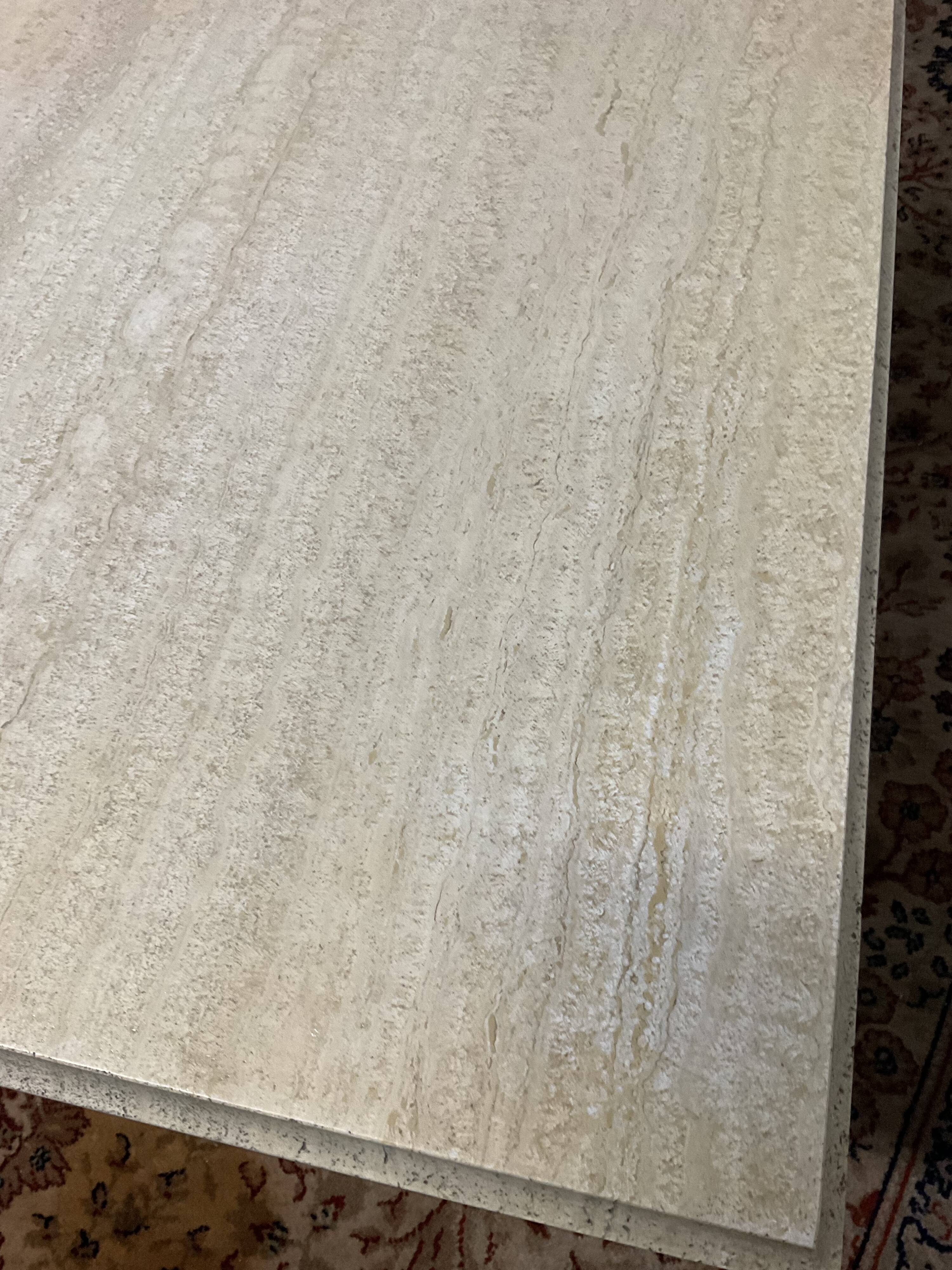 Vintage travertine coffee table from the 70s