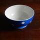 Longchamp small blue bowl porcelain milk coffee made in France
