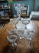 7 coupes à champagne anciennes en cristal