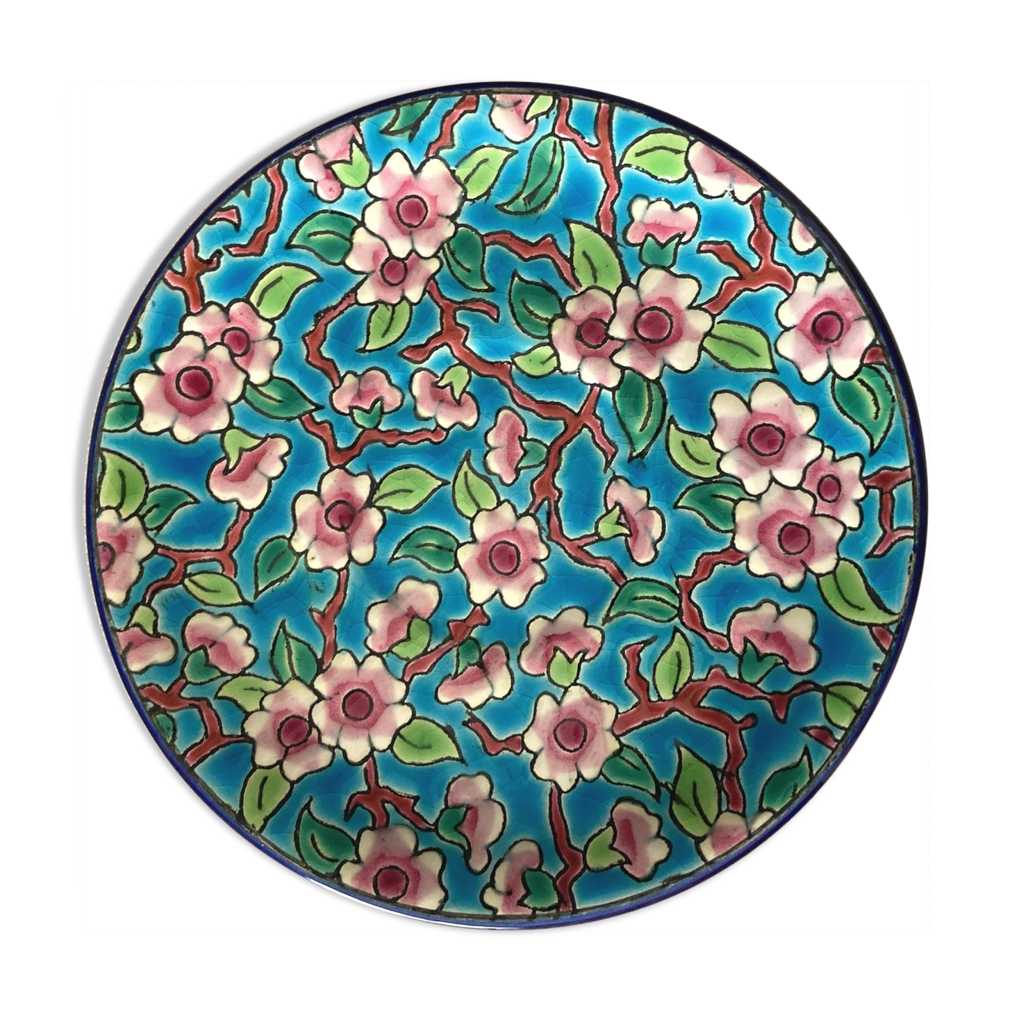 Longwy enamel saucer