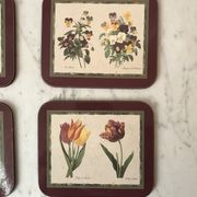 6 coasters Jason Coasters flowers Made in New Zealand (1963)