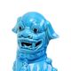 Large Foo Dog Temple Lion Blue Glazed Ceramic 32cm