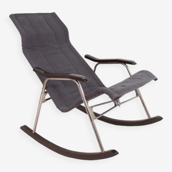 Rocking chair By Takeshi Nii, Japan, grey, 1950