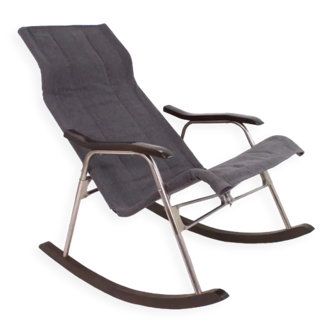 Rocking chair By Takeshi Nii, Japan, grey, 1950