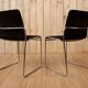 Série 4 chaises design Italien