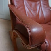 Leather Armchair by Ingmar Relling for Westnofa, Norway, 1970s