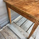 Old raw wood table with extension