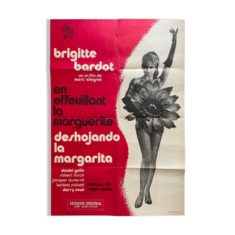 Affiche espagnole "En effeuillant la marguerite" Marc Allégret, Brigitte Bardot